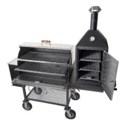 Maverick 2000 Pellet Grill W/ Upright Smoke Box -Barbeque Tool Shop maverick 2000 grill open out
